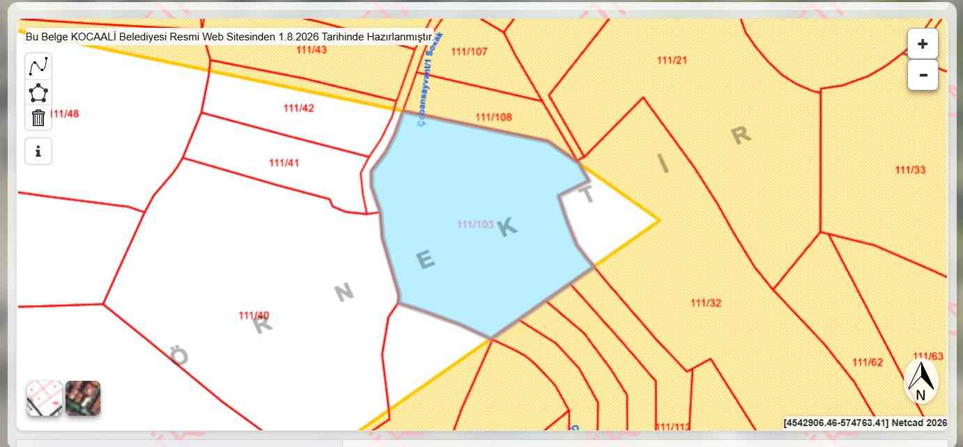 Kocaali Karalar/Çobansayvant'ta Satılık 10.618 m² Deniz ve Doğa Manzaralı Yatırımlık Arsa / Arazi